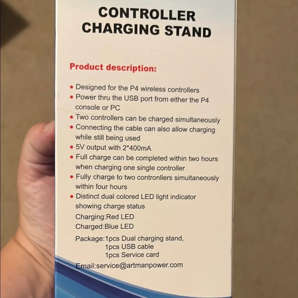 Black Controller Charging Stand for P4 Slim Pro